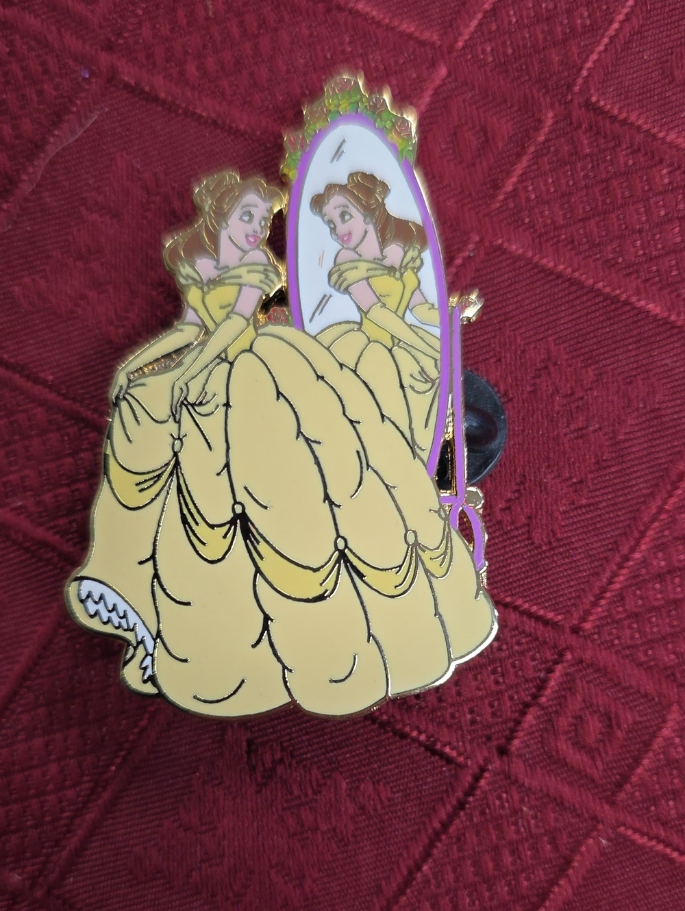 Disney Yellow Princess Mirror Enamel Pin